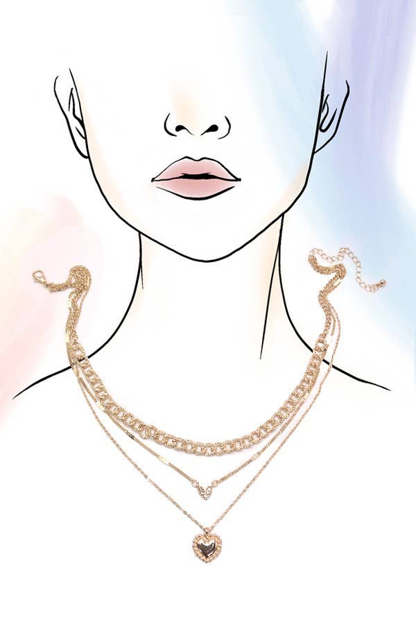 Multi-Layer Heart Necklace