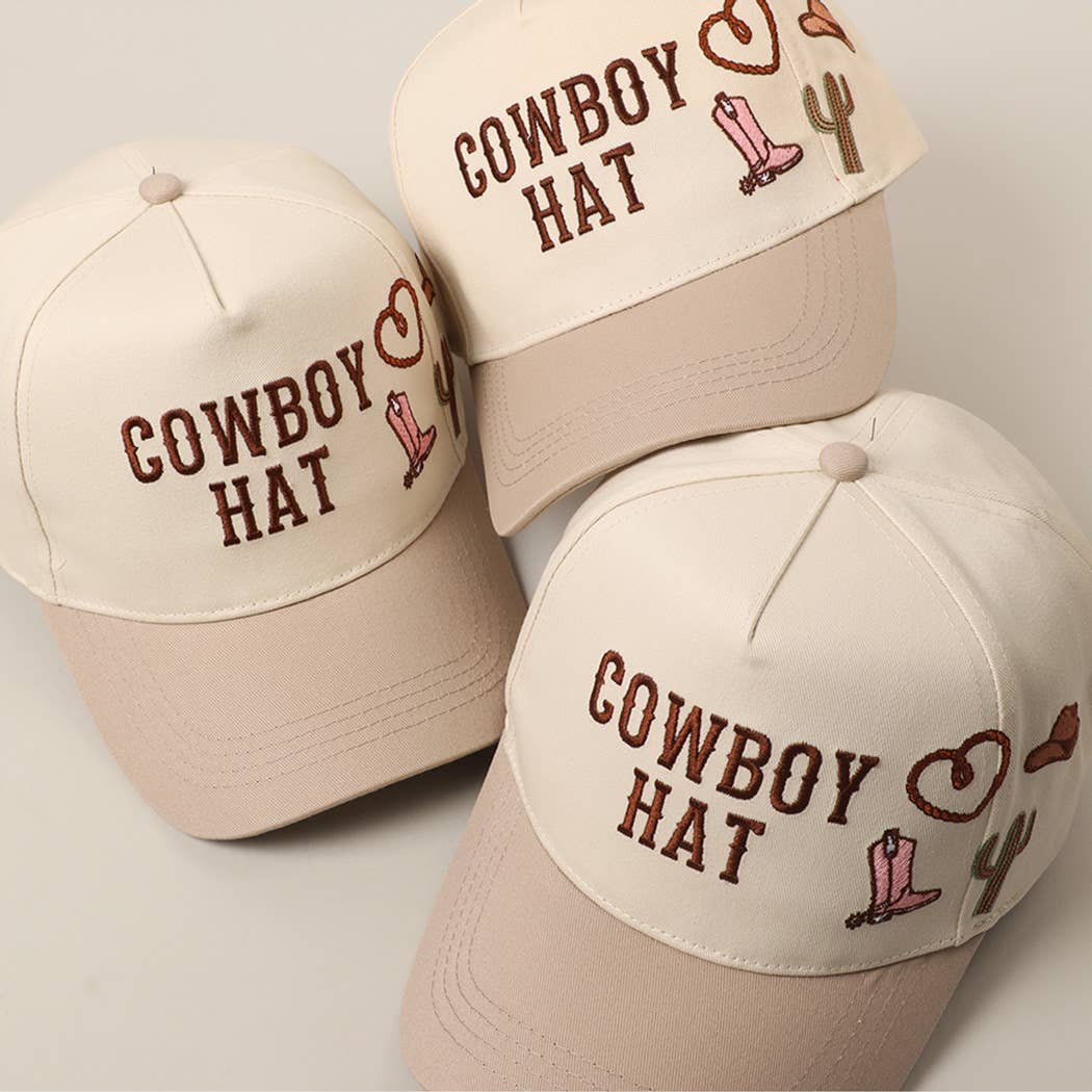 Cowboy Hat Embroidered Cap