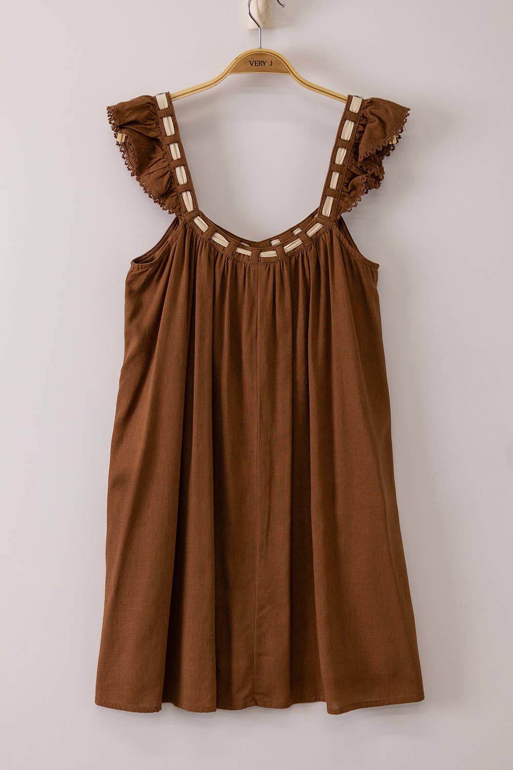Mocha Mini Shift Dress