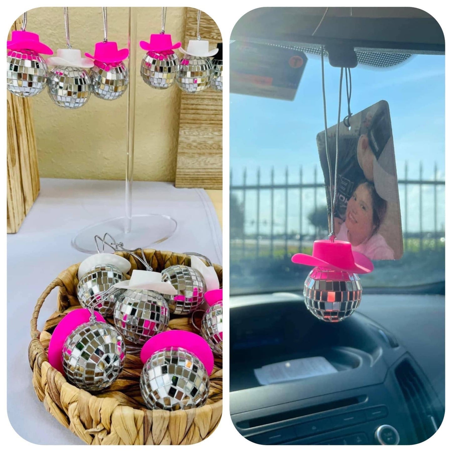 Cowgirl Disco Car Charm