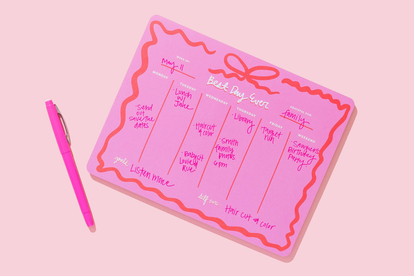 Best Day Ever Weekly Planner