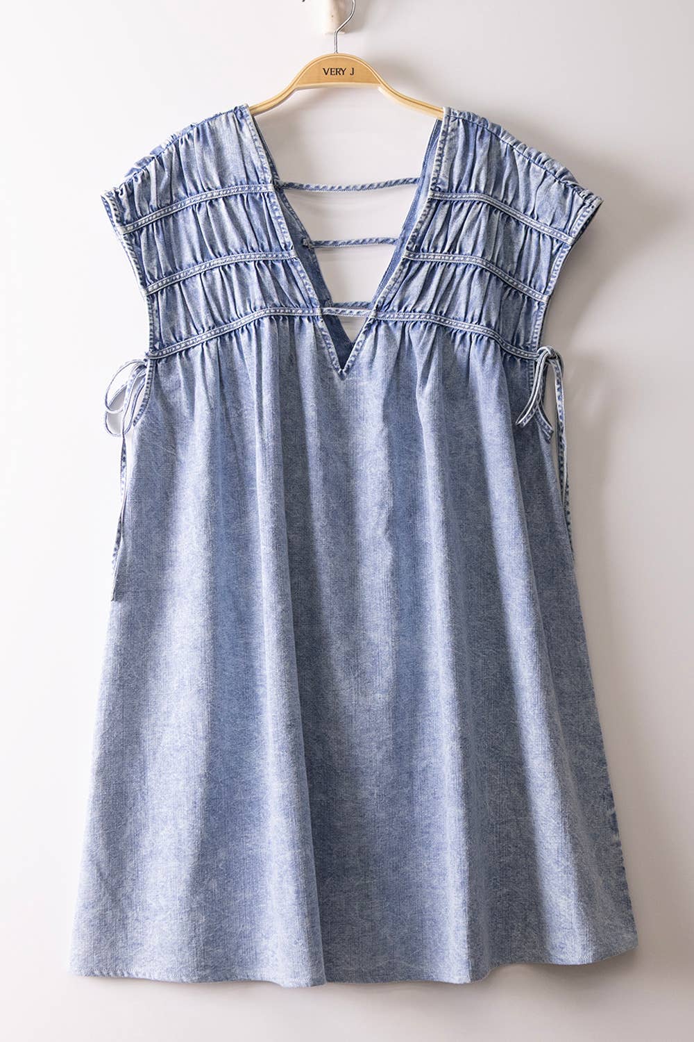 Denim Washed Mini Dress