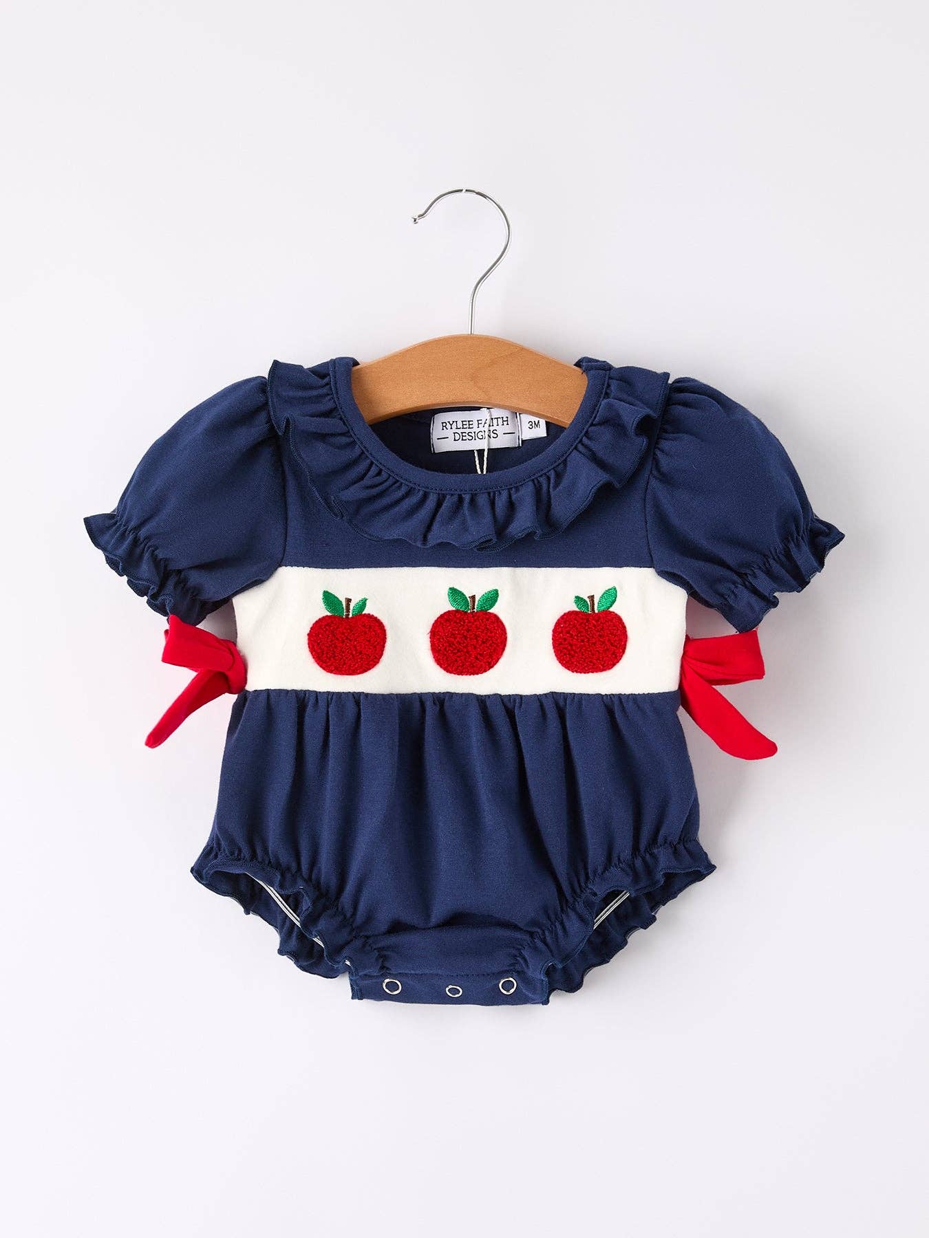 Baby Apple Bow Romper