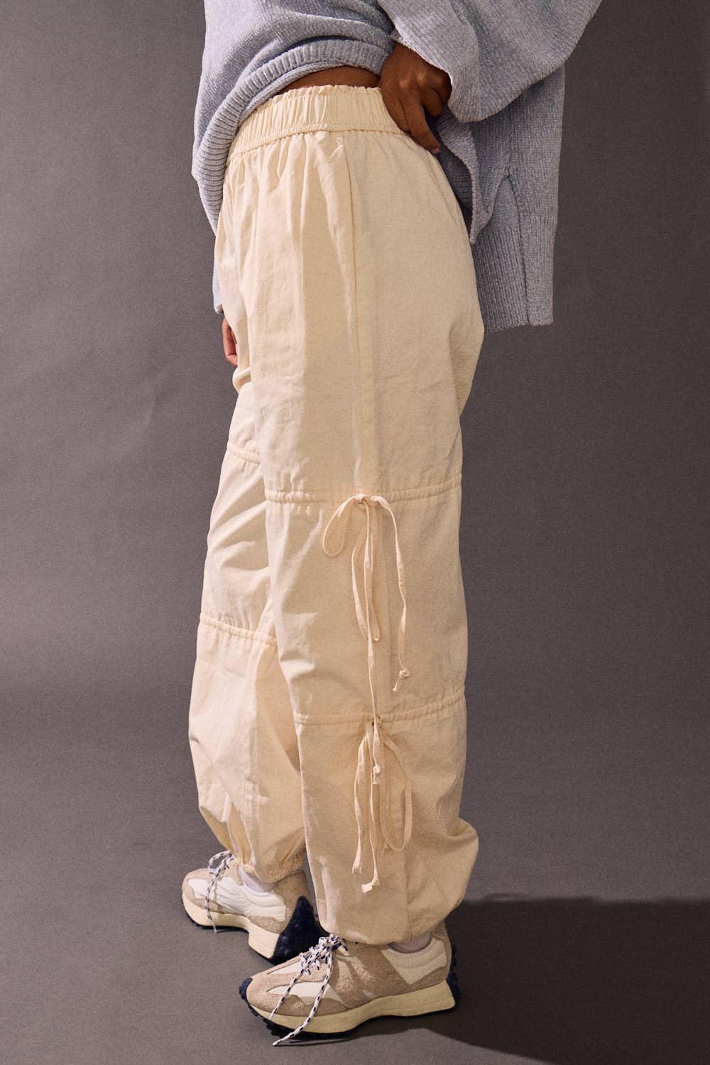 Ribbon Jogger Pant - CREAM