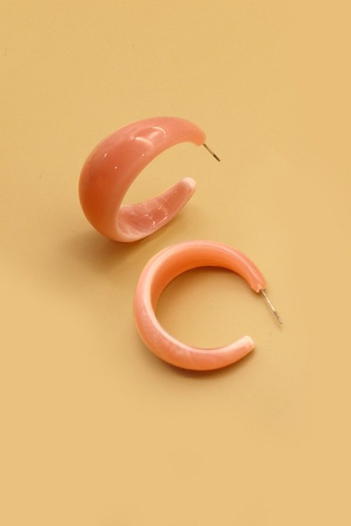 Marble Hoop Earrings (2 Colors)