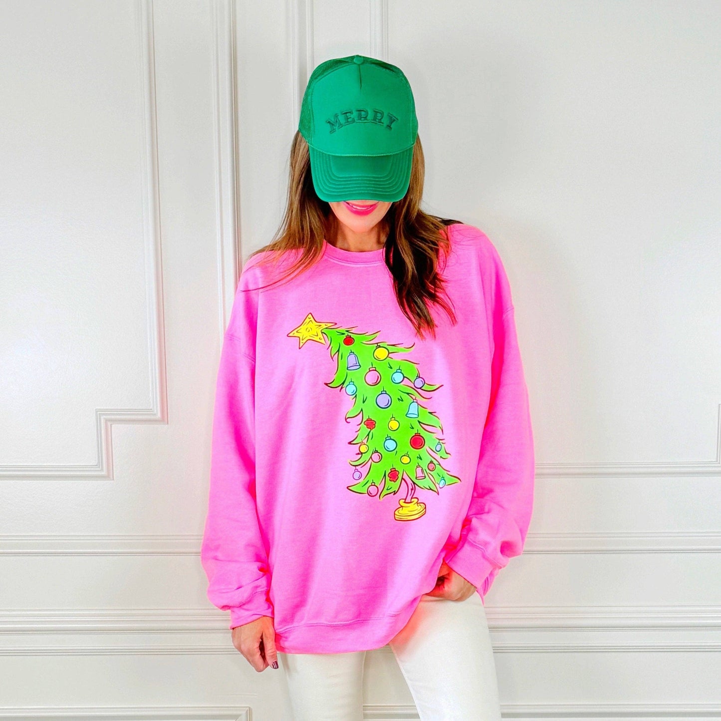 Grinch Christmas Tree Sweatshirt