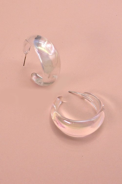 Iridescent Hoop Earrings