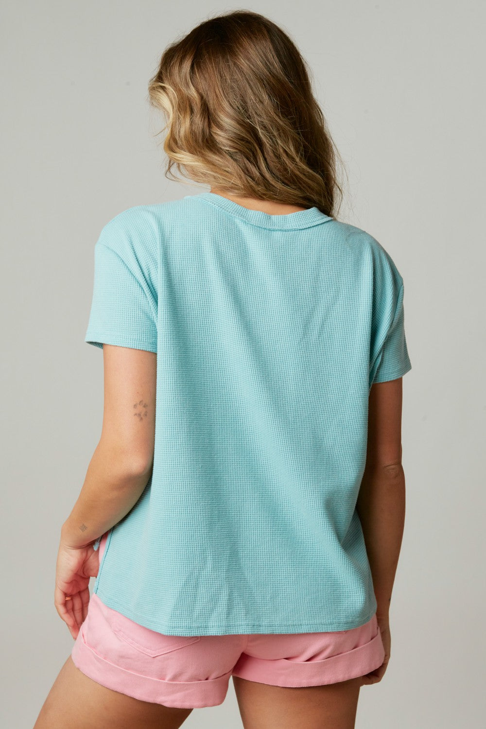Thermal Boxy Blue Top