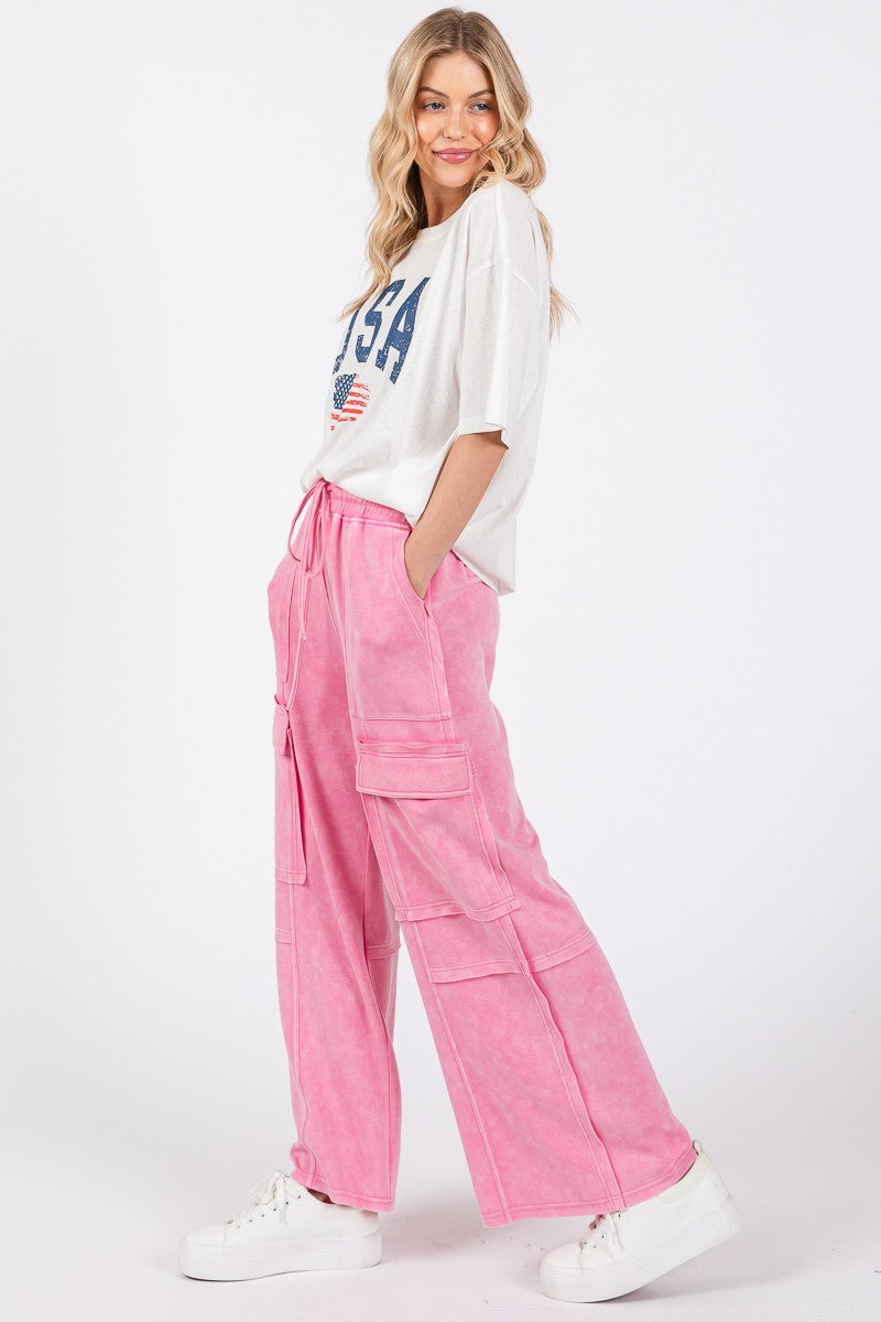 Bubblegum Cargo Sweat Pants