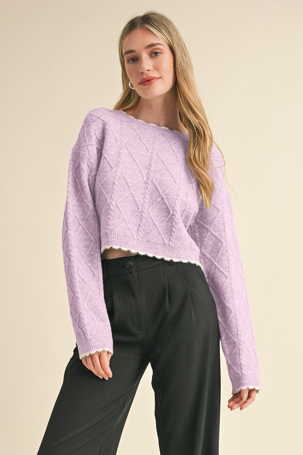 Light Lilac Sweetheart Sweater