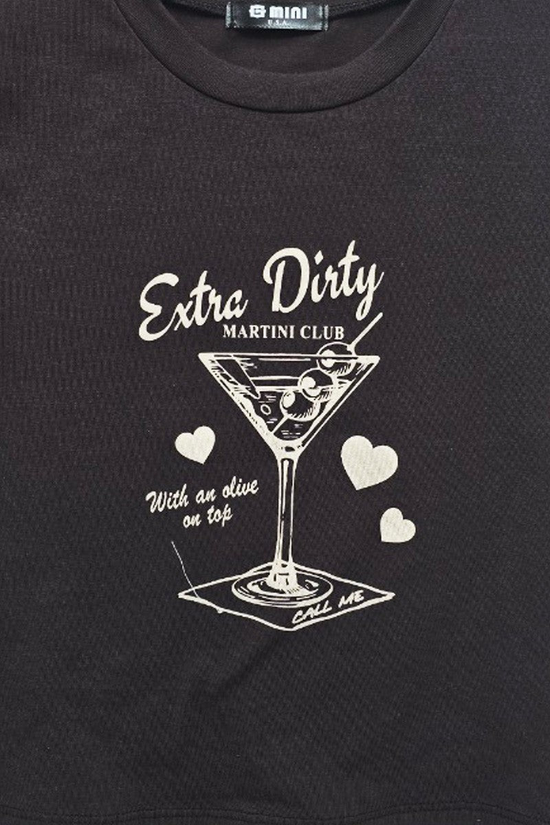 Dirty Martini Tee - Brown