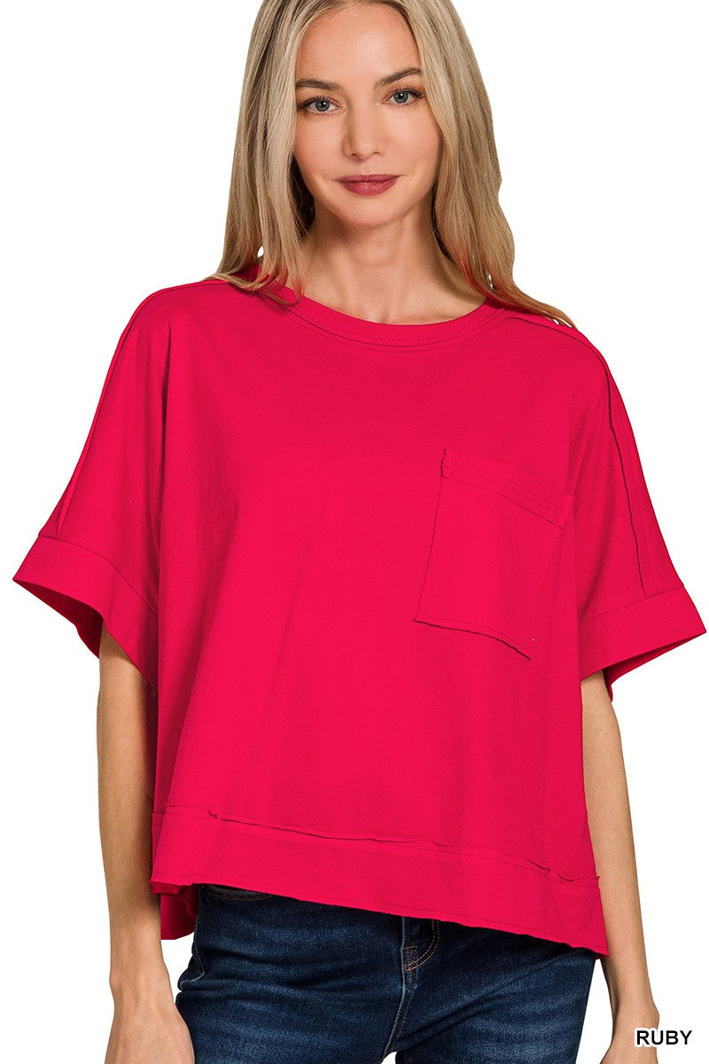 Red Ruby Pocket Top