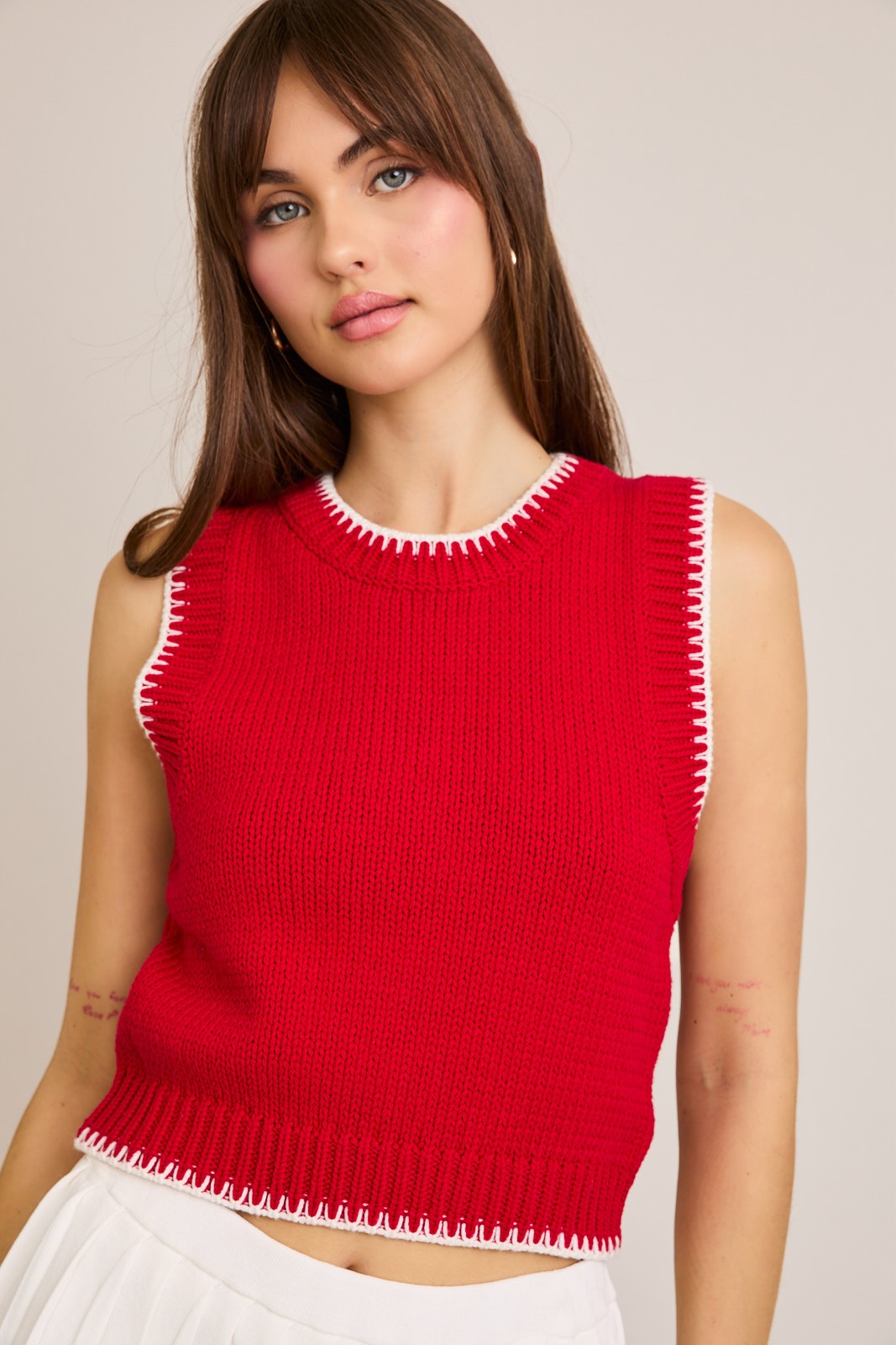 Sooner Stitching Sweater Vest