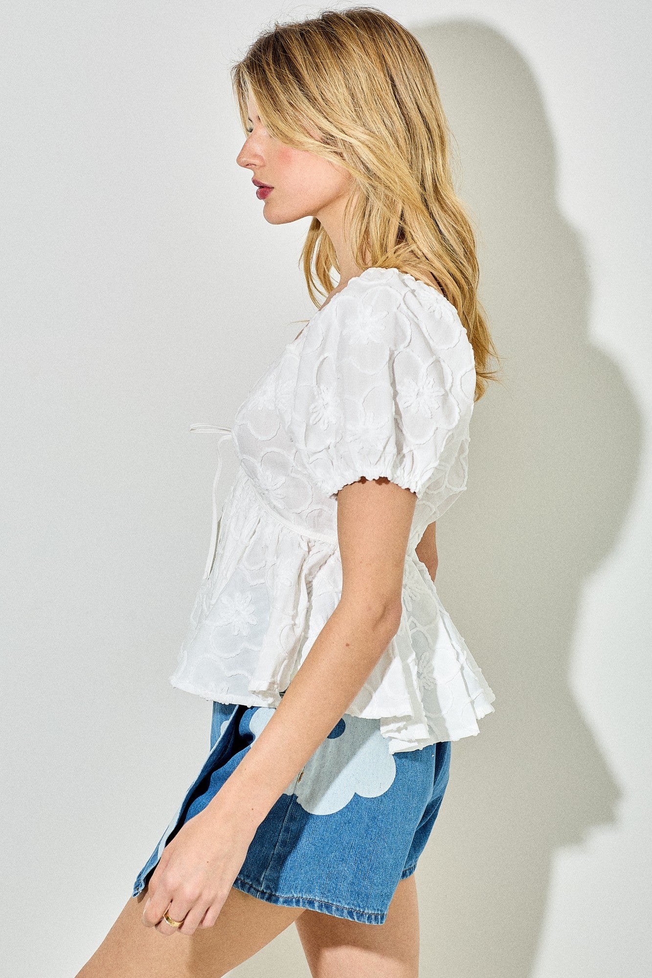 Sea Foam Textured Top