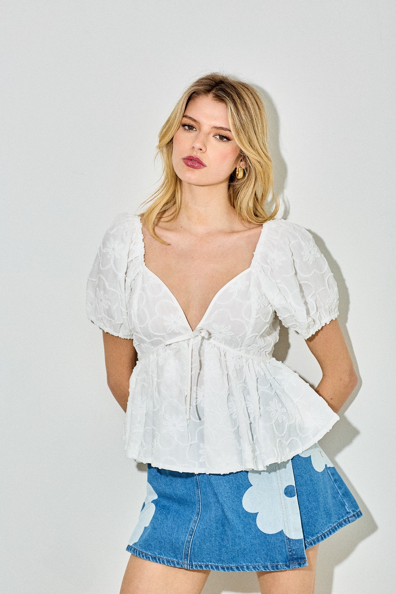 Sea Foam Textured Top