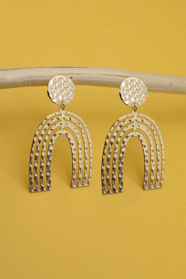 Gold Rainbow Drop Earrings