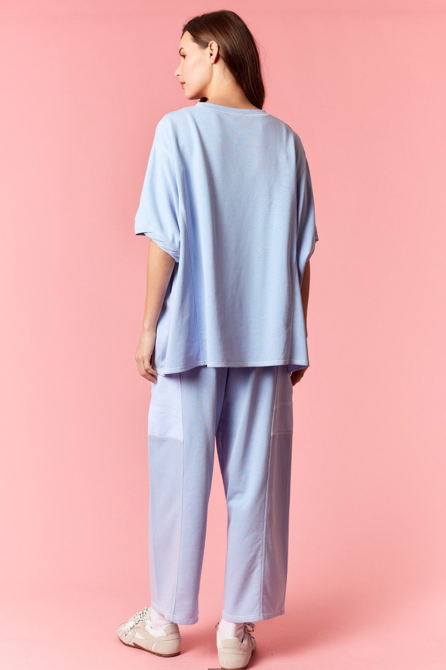 Reverse Stitch Pocket Top - BLUE