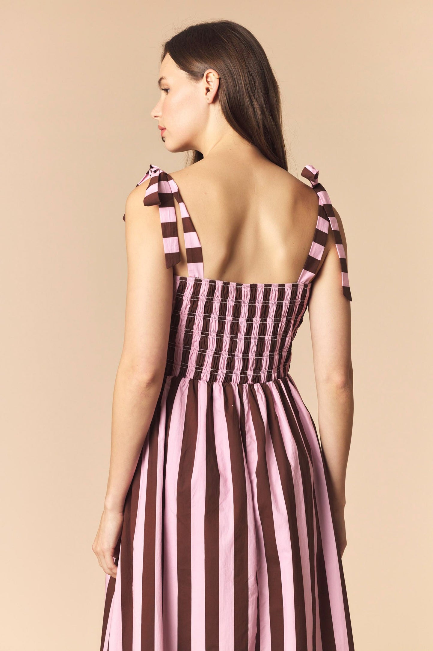 Sassy Striped Midi Dress