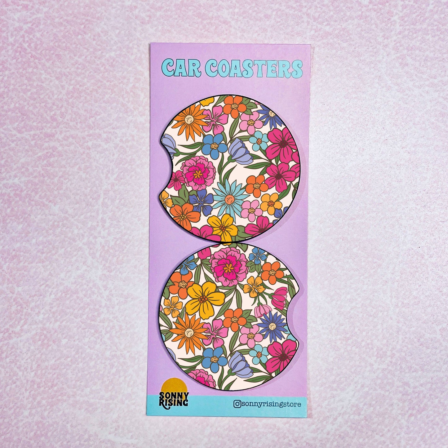 Car Coasters - Spring Floral