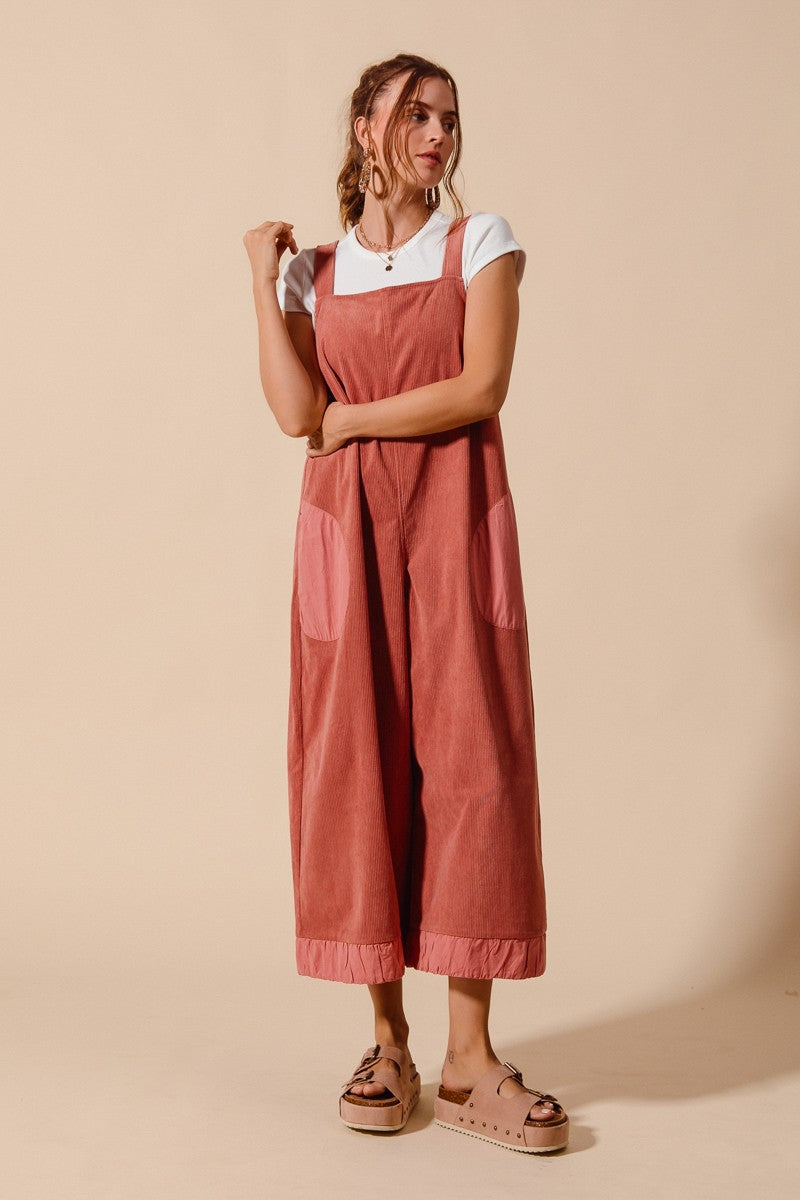 Mauve Corduroy Overalls