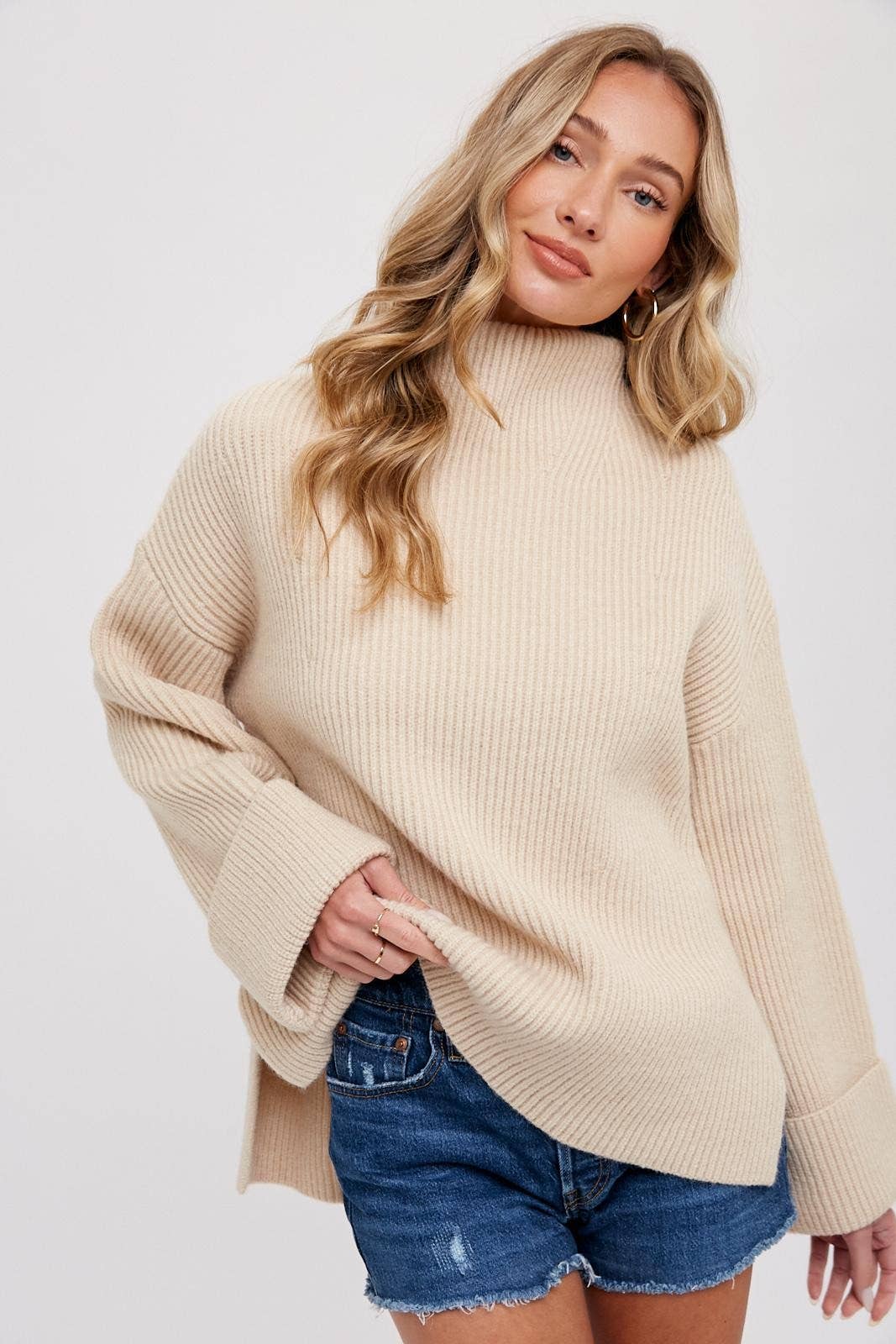 Rory Oatmeal Oversized Sweater
