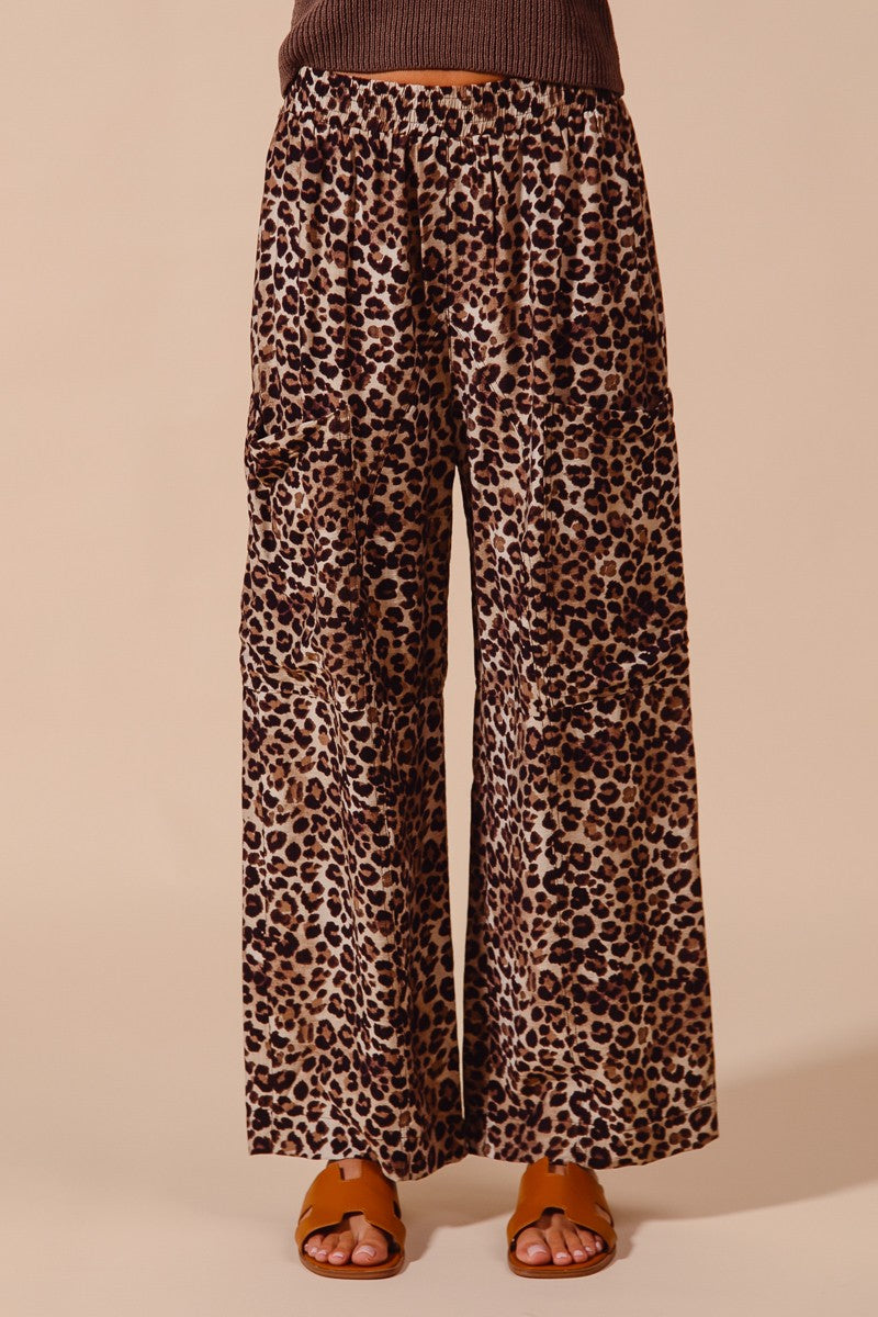 Leopard Wide Leg Pants