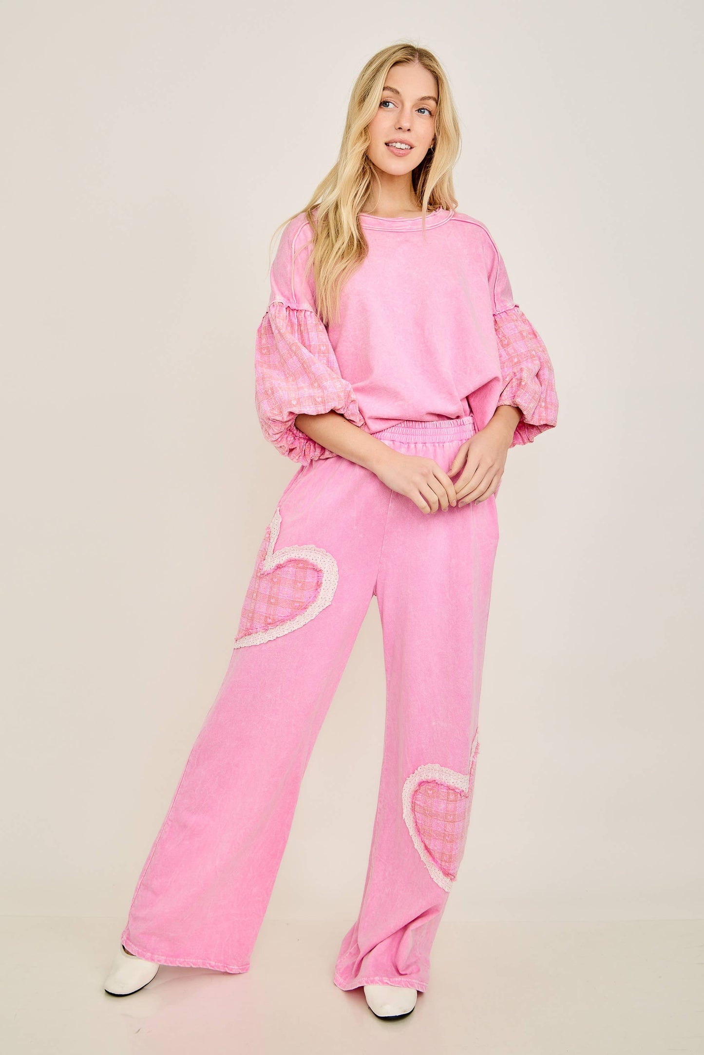 Patchwork Heart Sweatpants