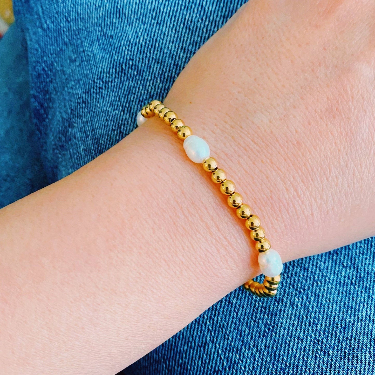 Freshwater Pearl Gold Bracelets