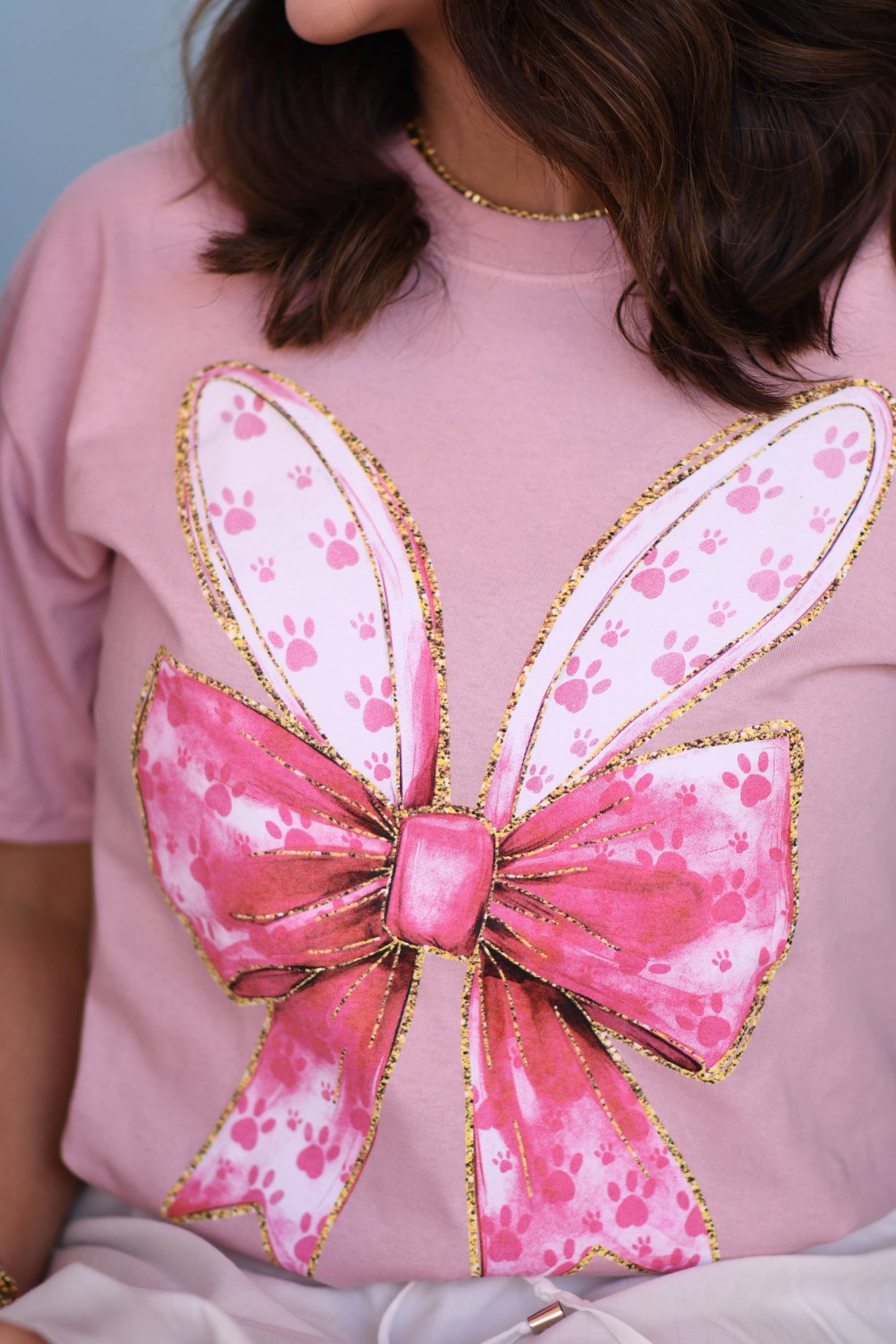 Bunny Ears With Bow Tee