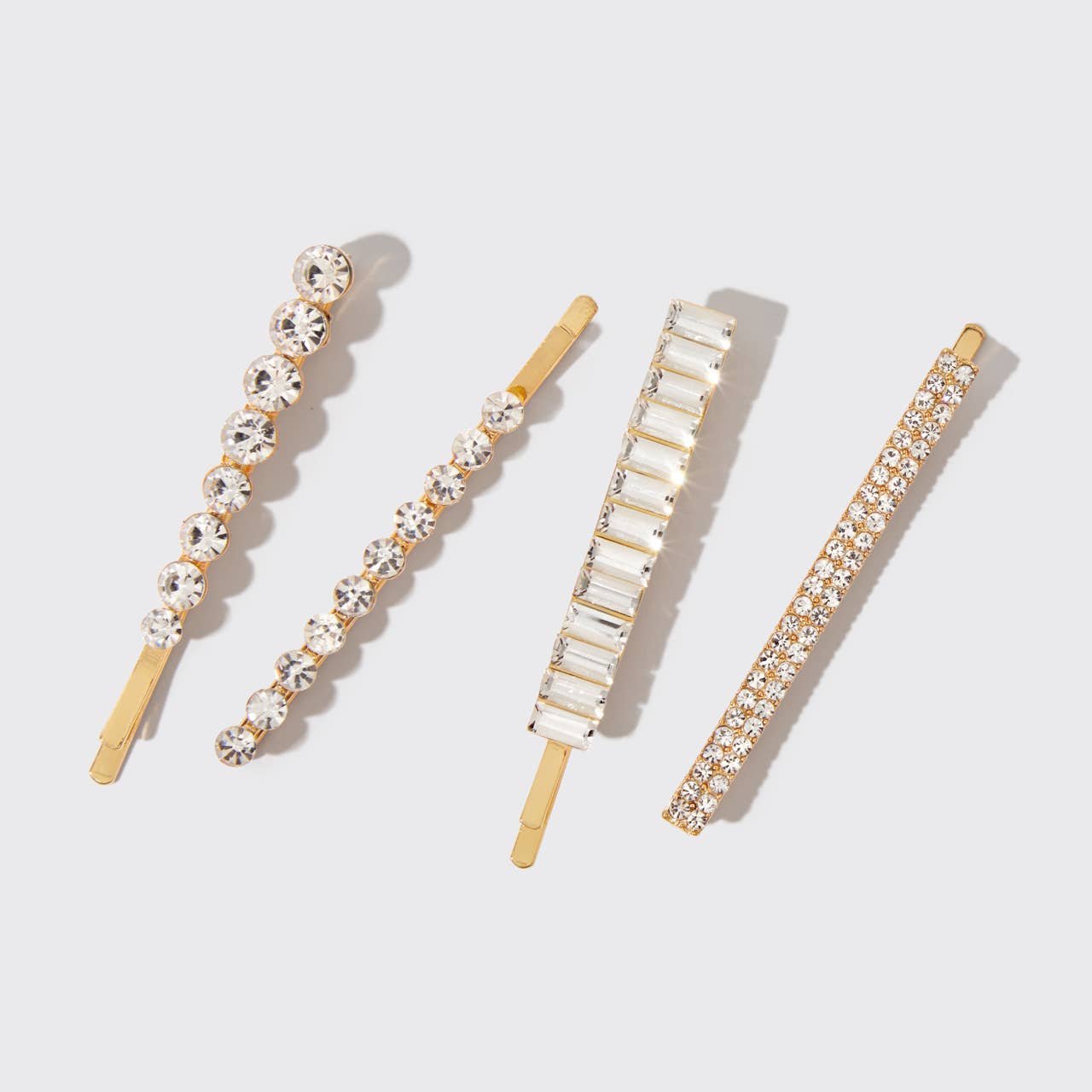 Rhinestone Bobby Pins 4pc Set