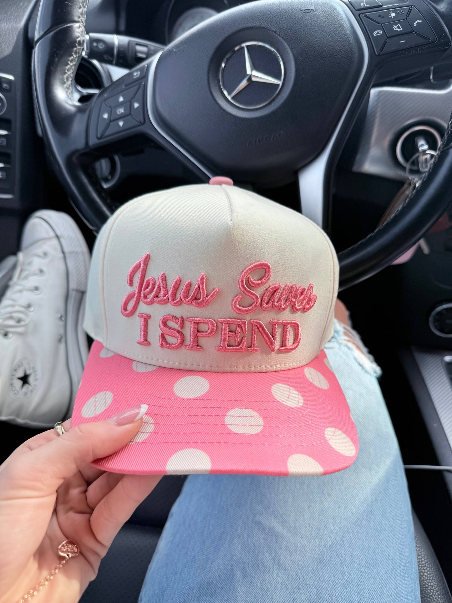 Jesus Saves Polka Dot Hat