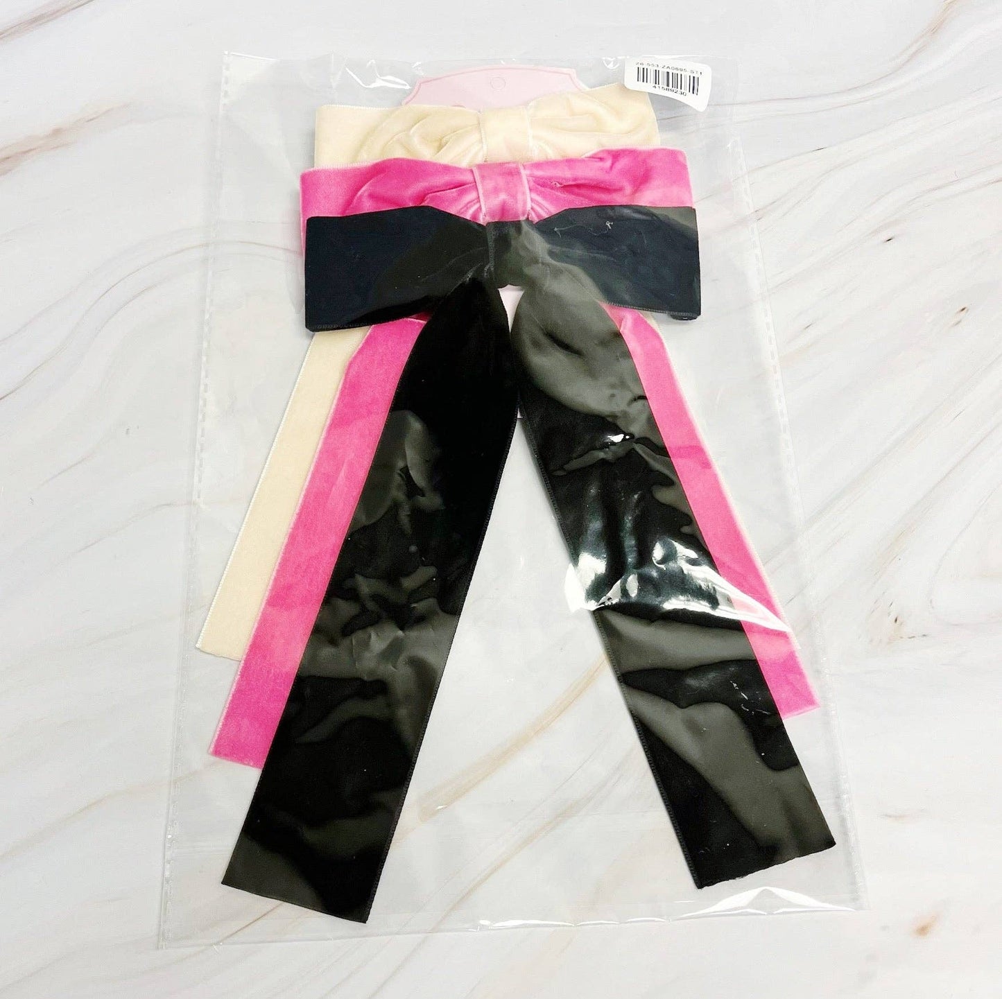 Velvet Bow Hair Clips Set of 3