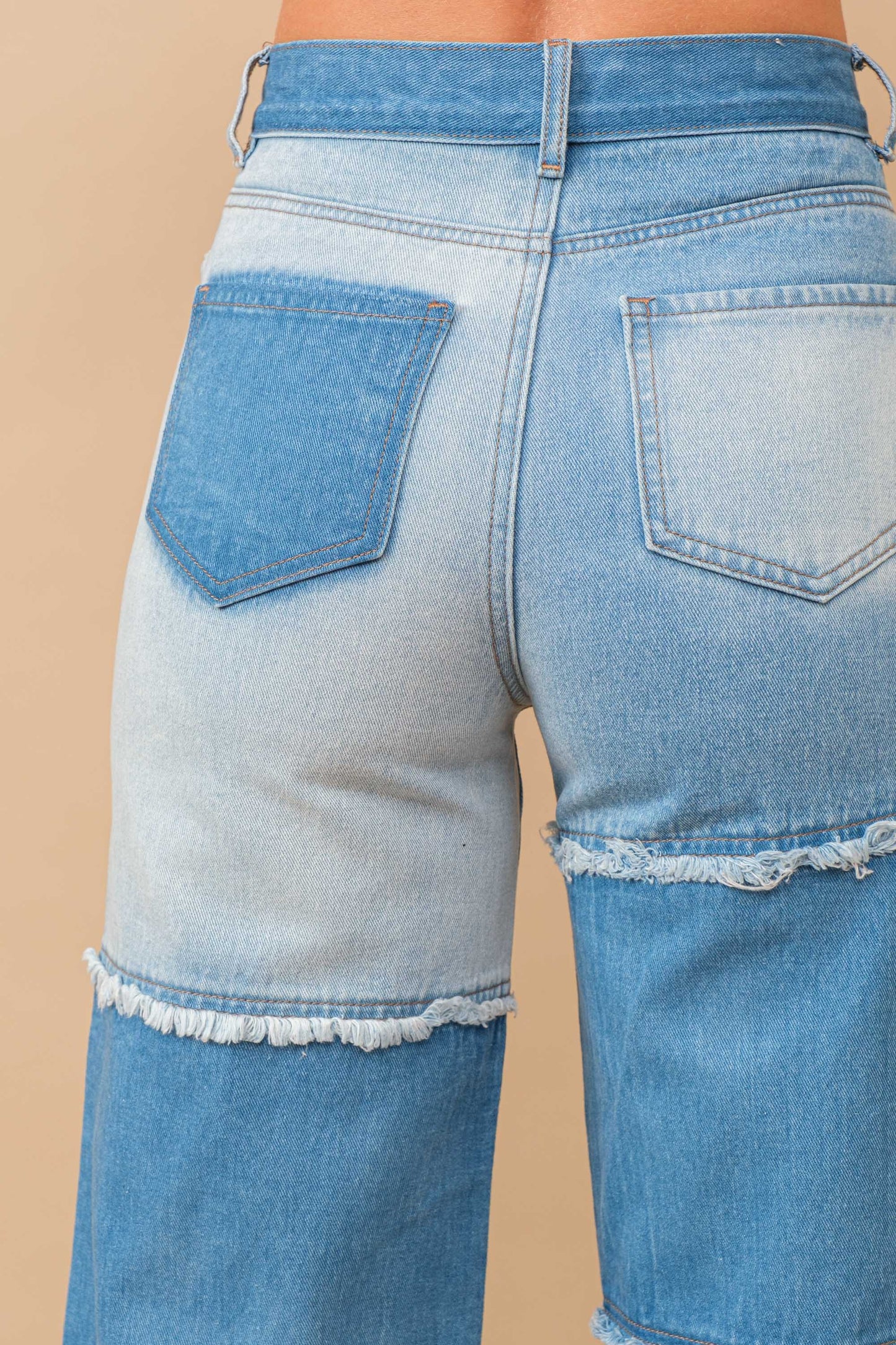 Patchwork Frill Denim Jeans