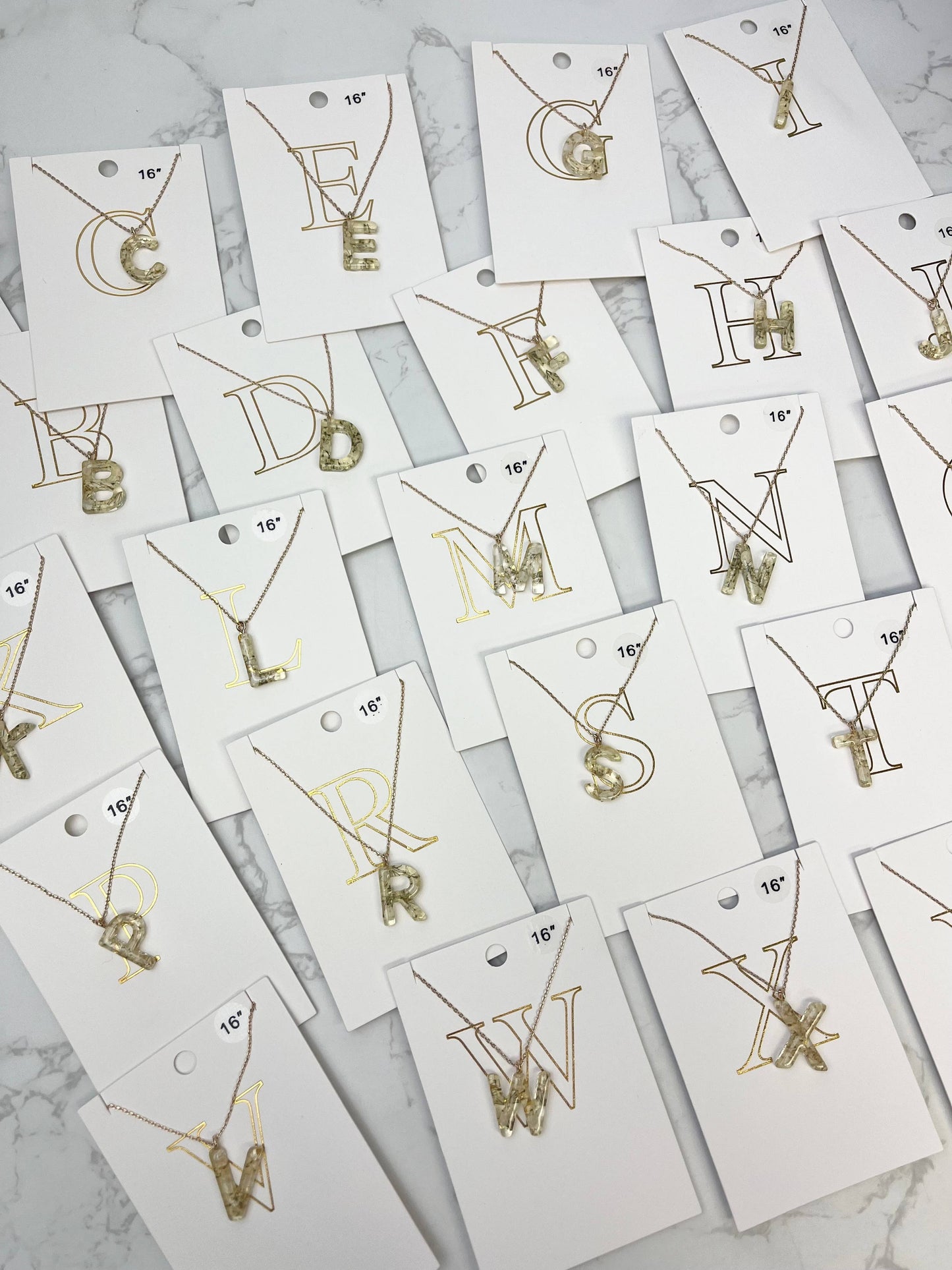 Flower Initial Necklace