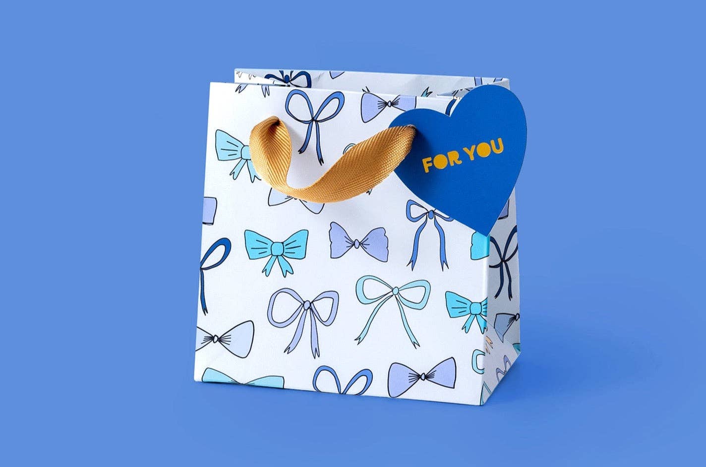 Blue Bows Gingham Gift Bags