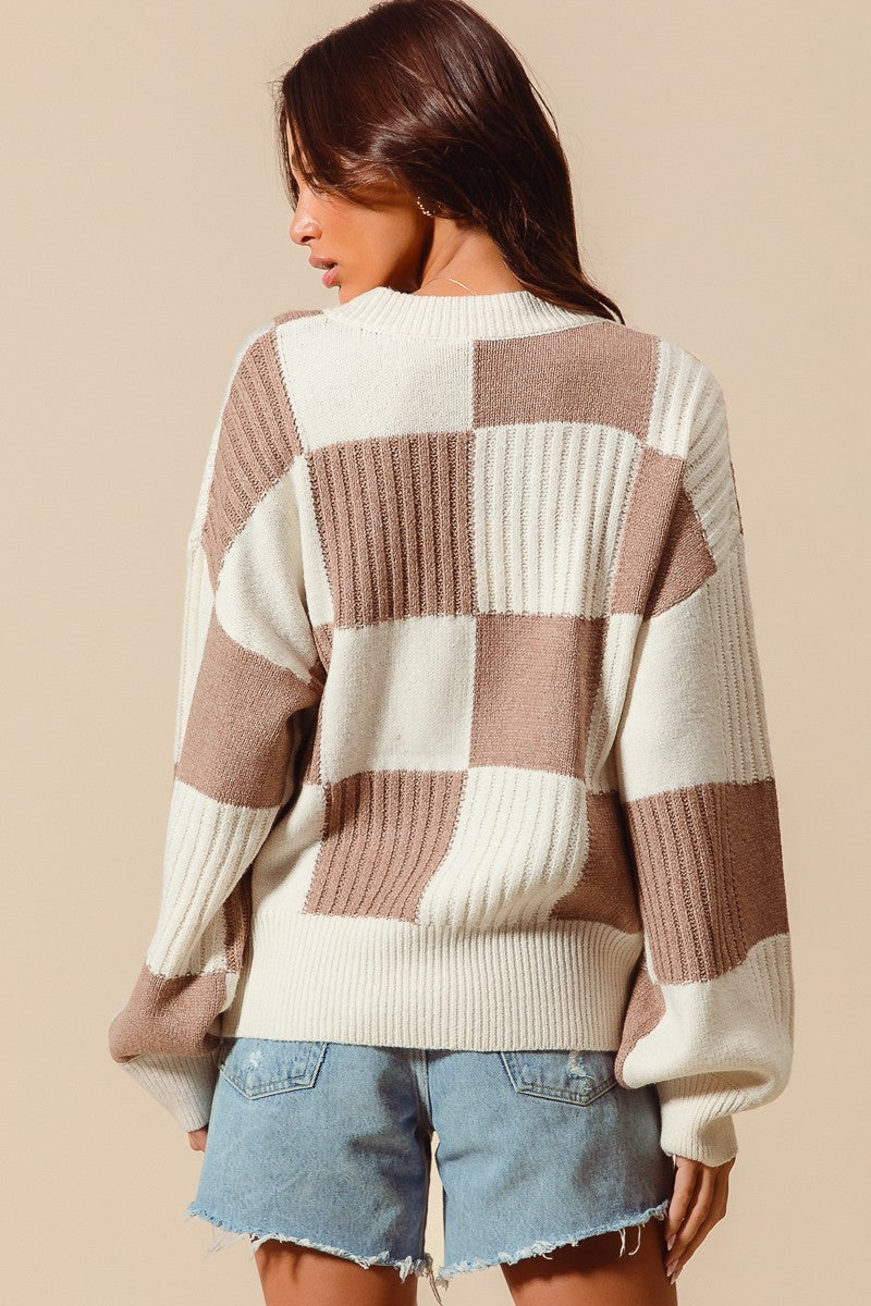 Cassie Checkered Cardigan