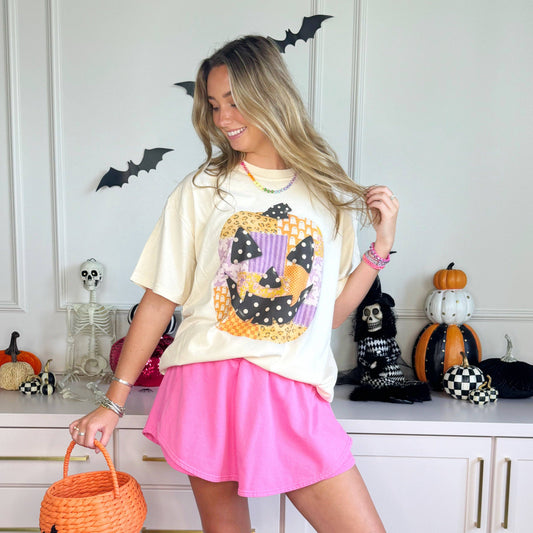 Patchwork Jack O Lantern Tee