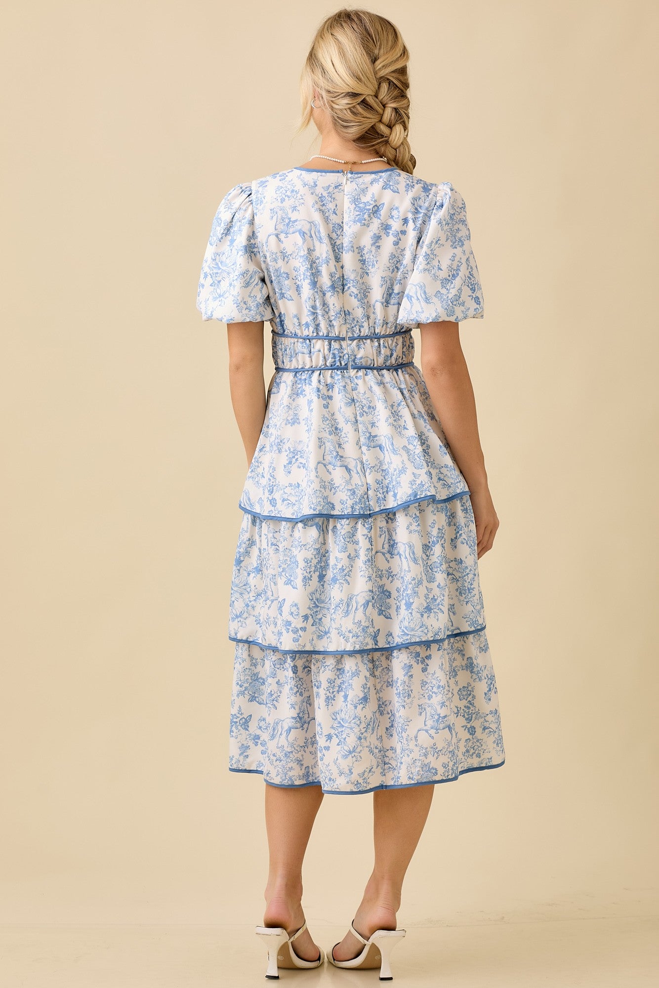 Vintage Blue Midi Dress