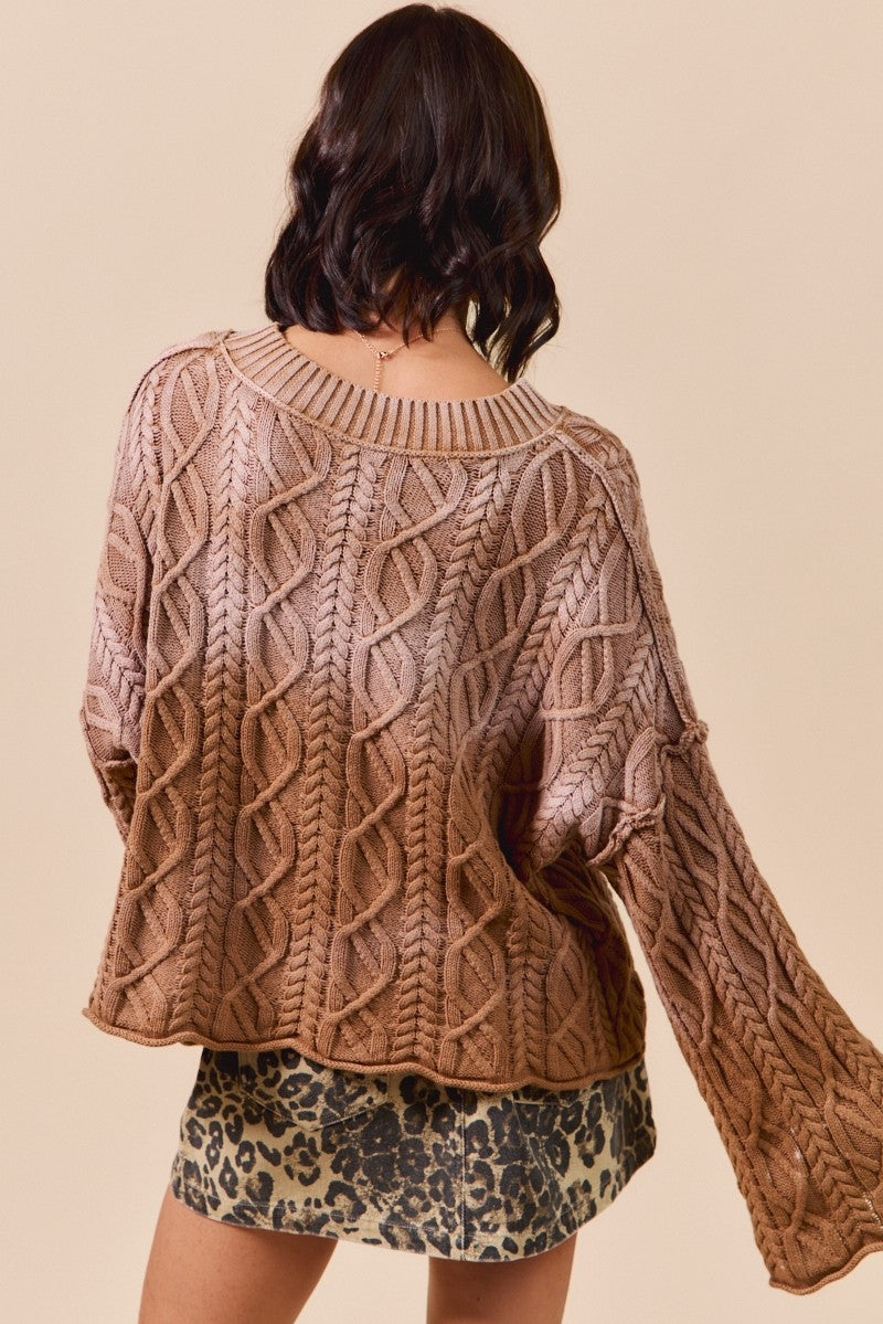 Harvest Moon Cable Knit Top
