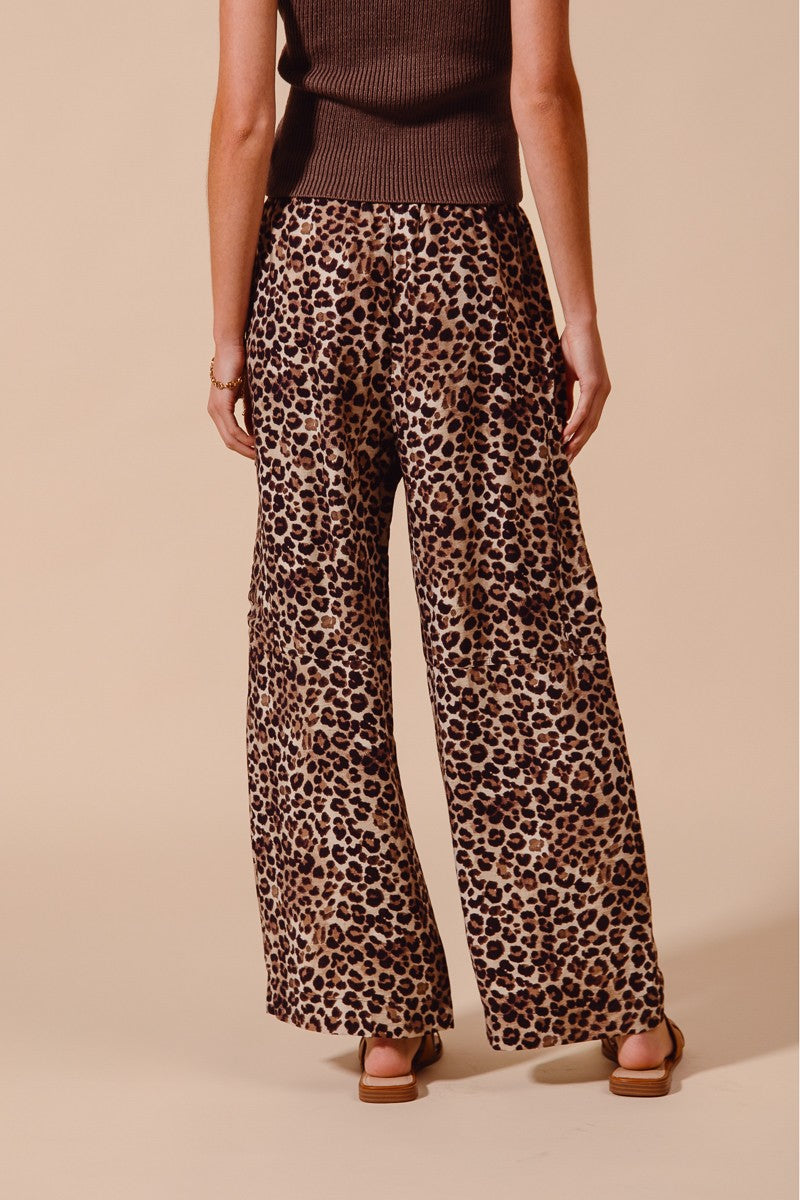 Leopard Wide Leg Pants