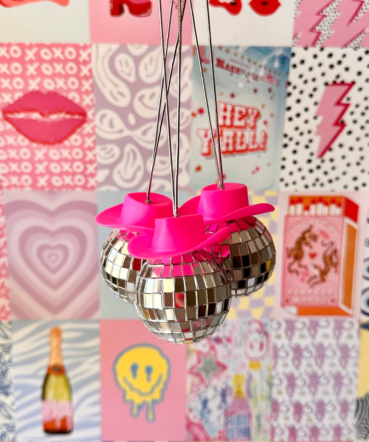 Cowgirl Disco Car Charm