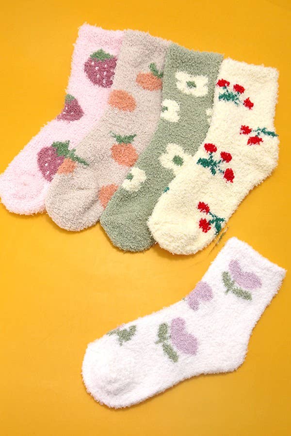 Fruit Fuzzy Socks