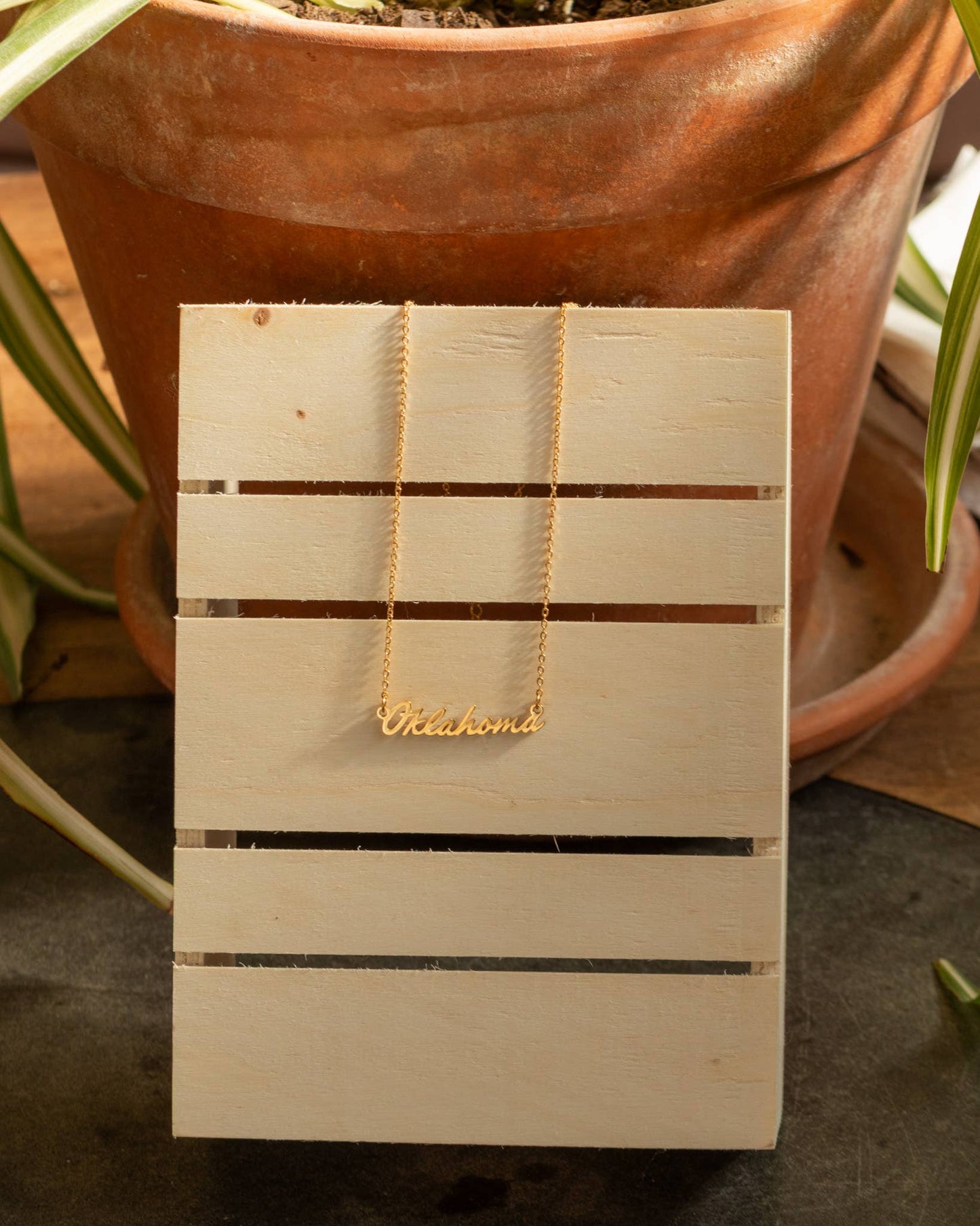 Gold Oklahoma Necklace