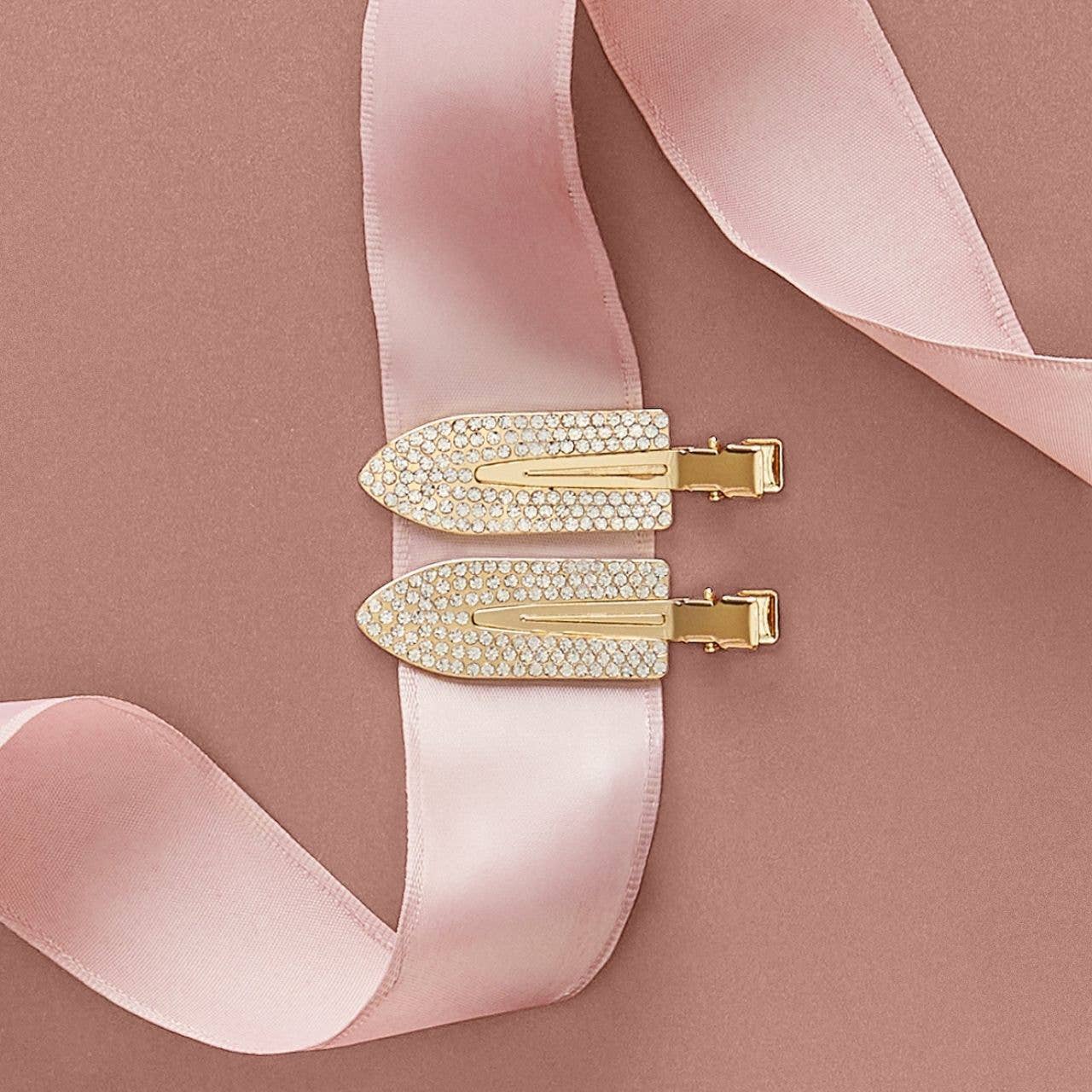 Creaseless Clips 2pc Set - Rhinestone