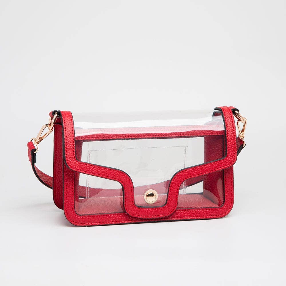 Nina Clear Gameday Shoulder Bag - Red