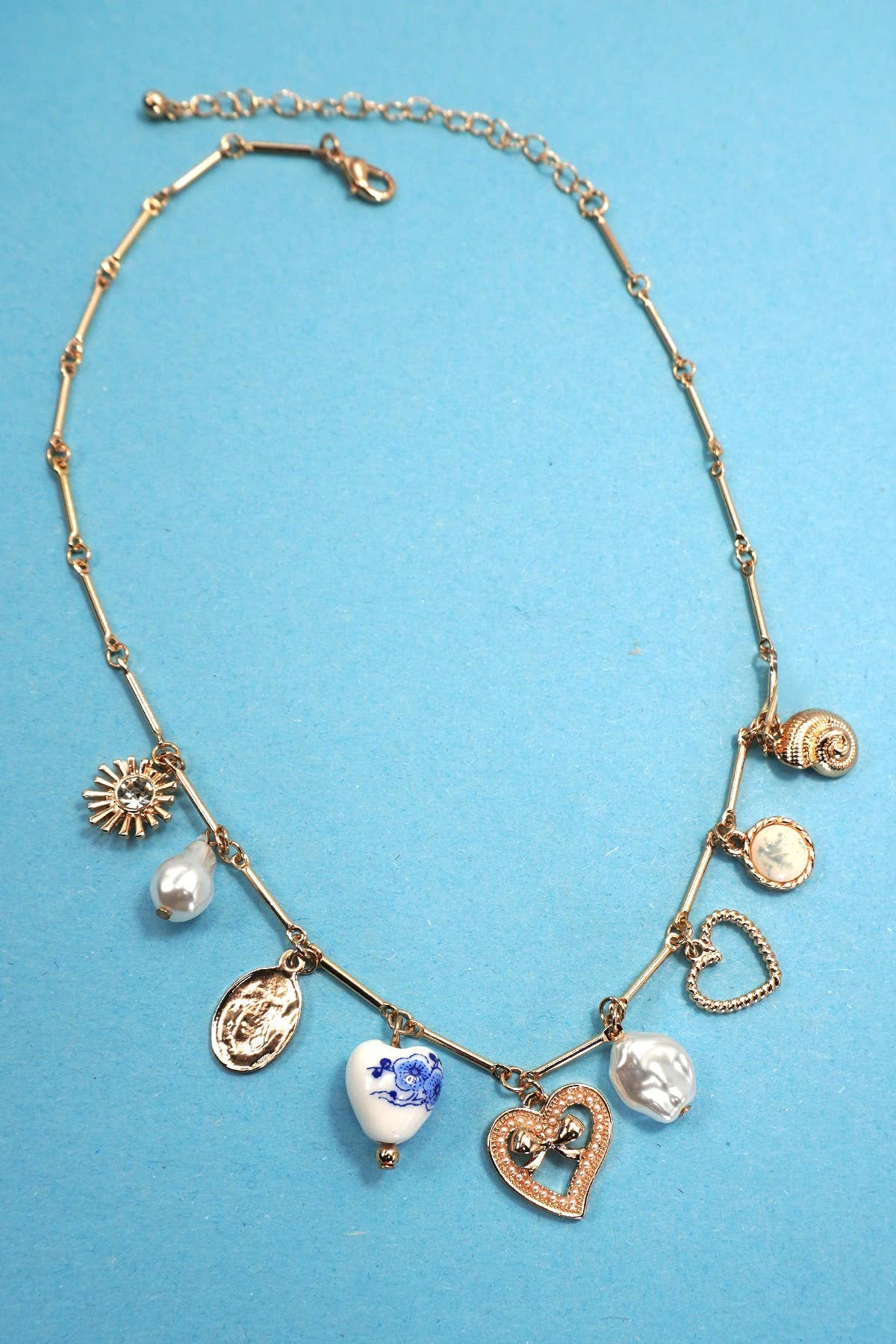 Ceramic Heart Charm Necklace