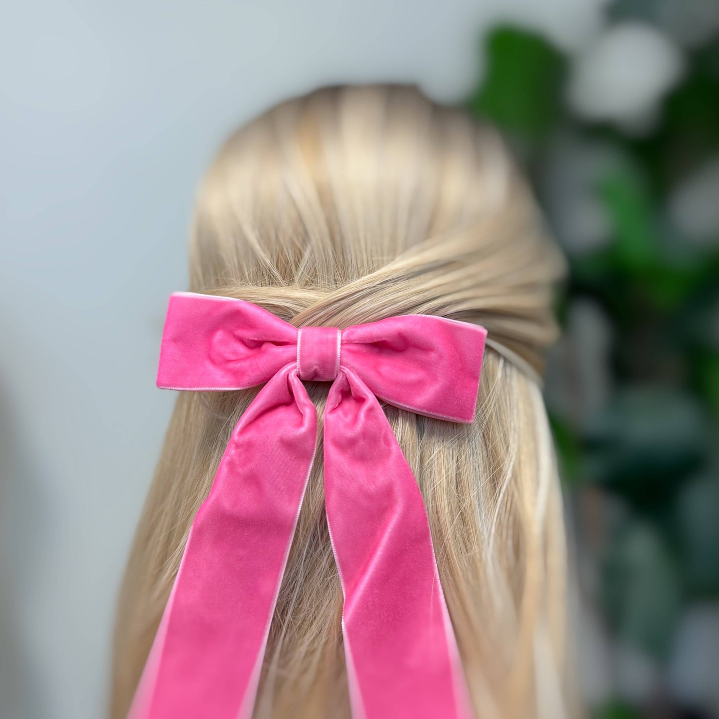 Velvet Bow Hair Clips Set of 3