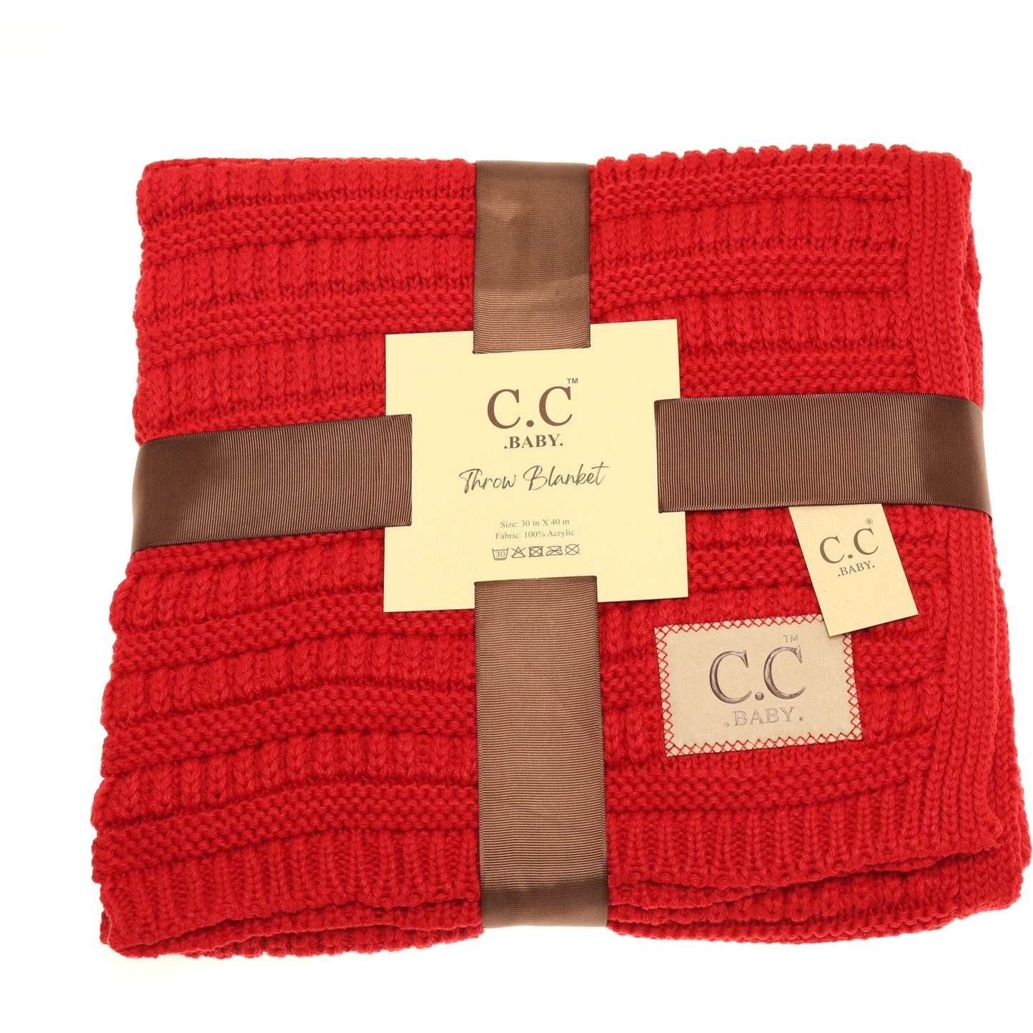 Red Baby Knitted Blanket