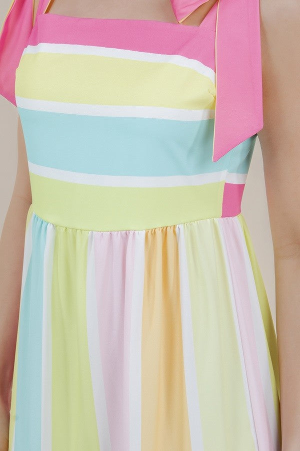 Spring Stripes Maxi Dress