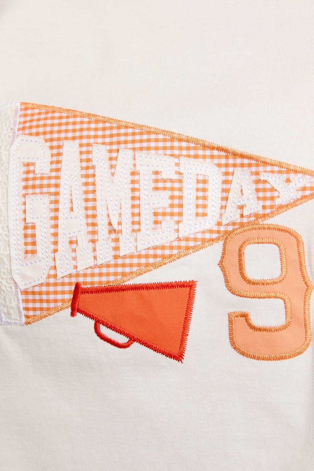 Orange Game Day Patchwork Top